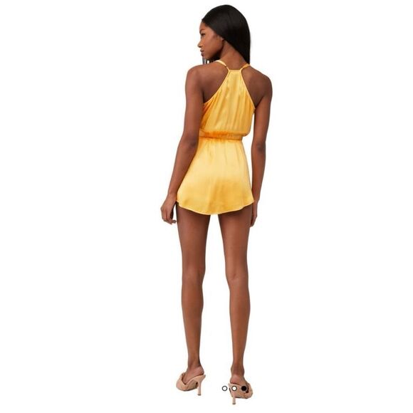 Rays For Days Revolve Yellow Avery Romper Mini Dress - Picture 3 of 7